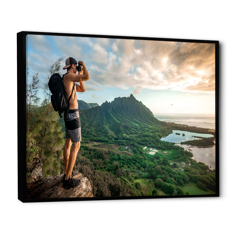 Sentiers de randonnée photo II sur toile, H 24 po x l 32 po x P 1 po, Cadre flottant noir