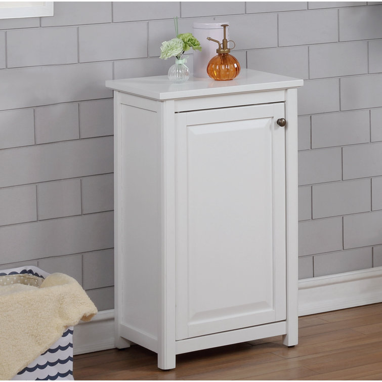 Dorset 17 in. W x 29 in. H Freestanding Floor Bath Storage Cabinet with Door in White Dorset 17 in. W x 29 in. H Freestanding Floor Bath Storage Cabinet with Door in White