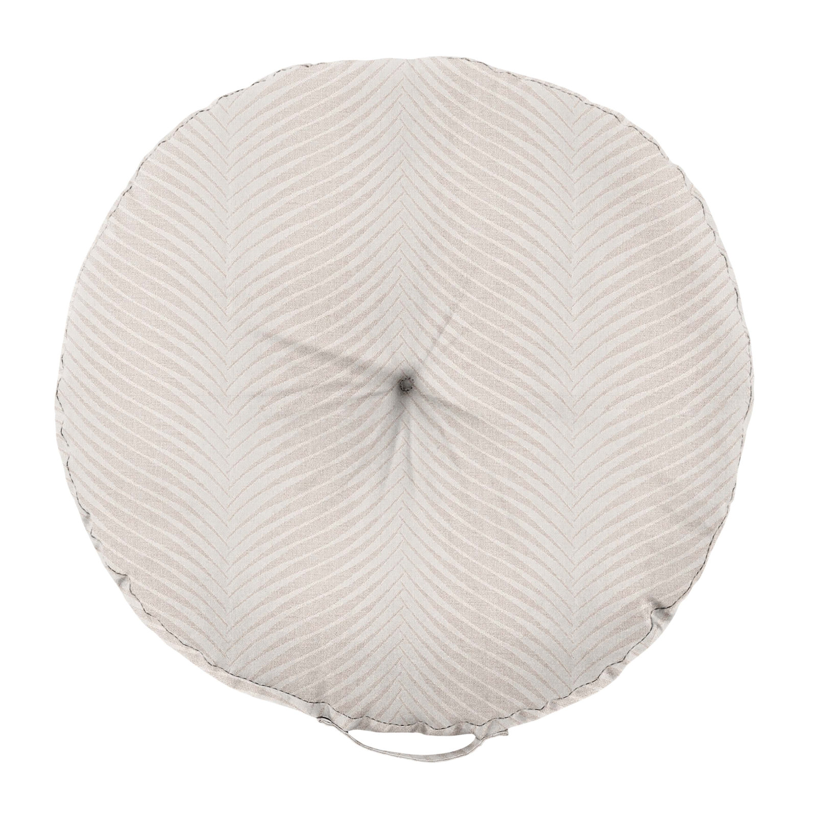Antonia Sunbrella® Floor Circular Indoor/Outdoor Pillow Cover & Insert, Beige