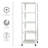 72" High Rolling 5 Shelf Bookcase-1410378673