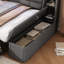 4ft6 Double LED Daybed with Storage Drawers and Ottoman-1372320069