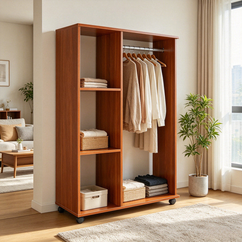 Particle Board / Chipboard Wardrobe, Brown