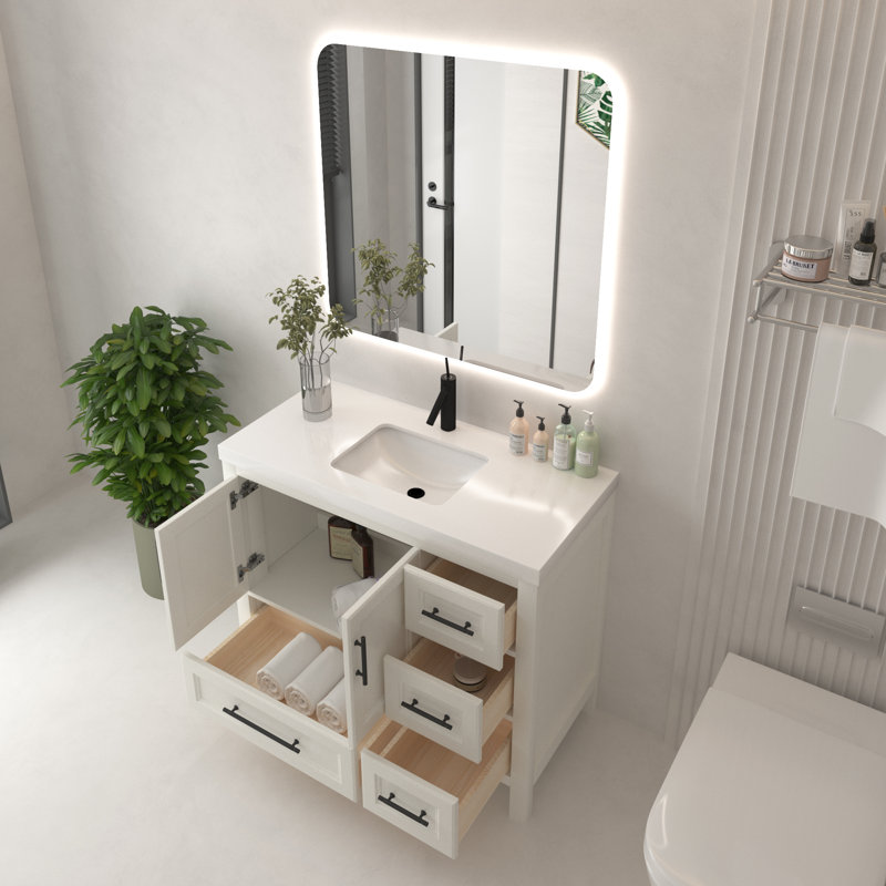 Ensemble de meuble-lavabo sur pied 42 po Vivian, Naturel