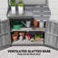 Wood, Metal Potting Bench