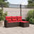 Ebern Designs 4 Piece Patio Sofa Set With Cushions Black Poly Rattan-358516027