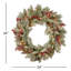 The Holiday Aisle® 24 in. Snowy Bristle Berry Wreath with Battery Operated LED Lights