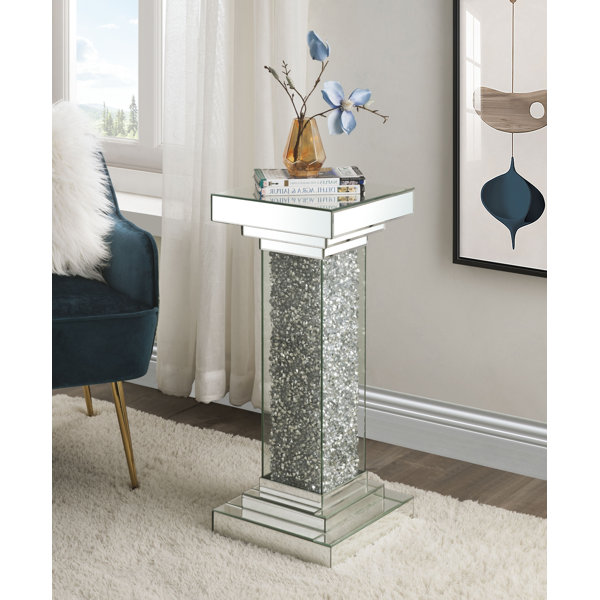 Rosdorf Park Jcion Glass Pedestal End Table | Wayfair