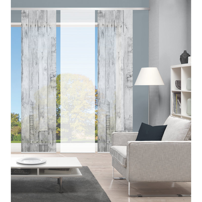 Semi Sheer Sliding Panel, in Grey