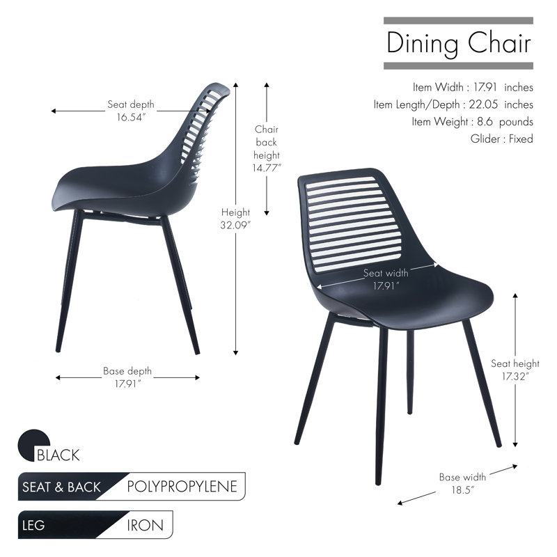 Chaise d'appoint Adalrik, Noir