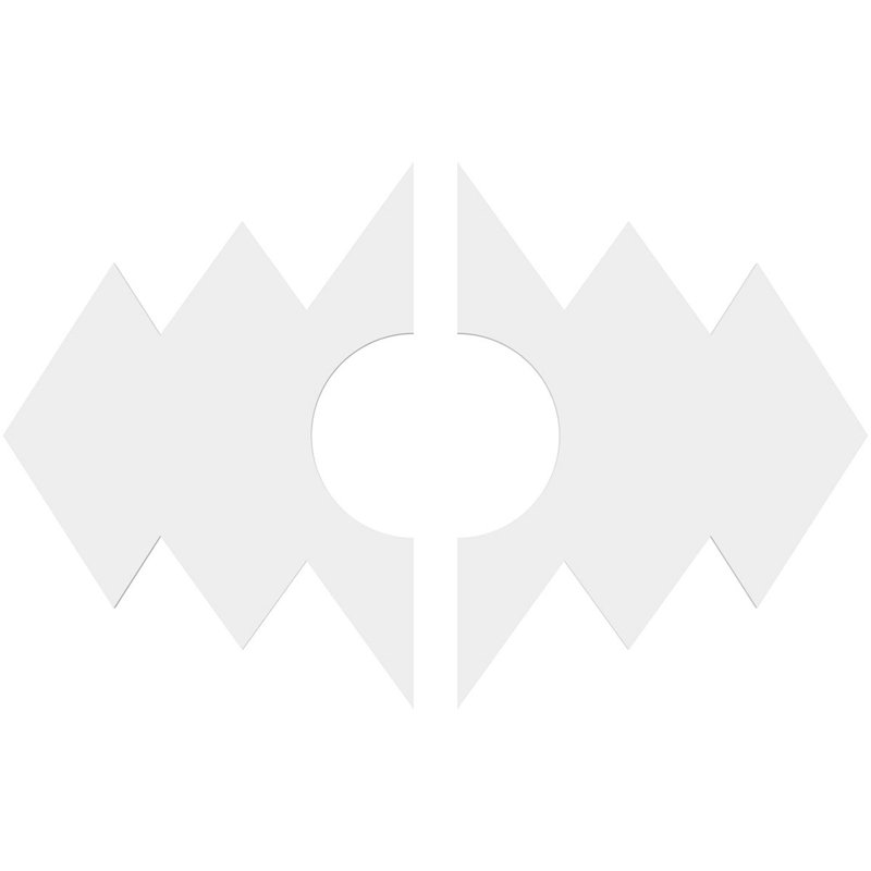 16"W x 10 5/8"H x 4"ID x 5"C x 1"P Zoe Architectural Grade PVC Contemporary Ceiling Medallion, Two Piece