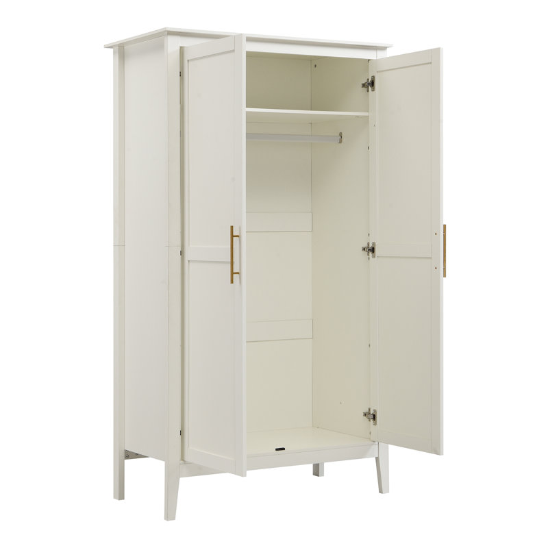 2 Door Wardrobe, White