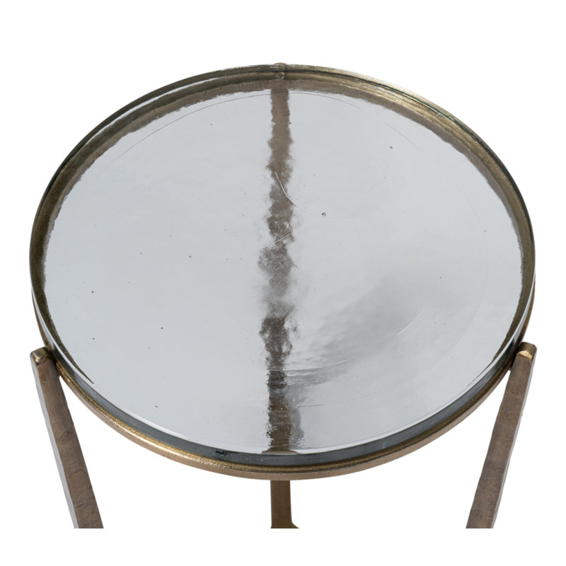 Dorsey Glass End Table, 22" H x 17" W x 16" D