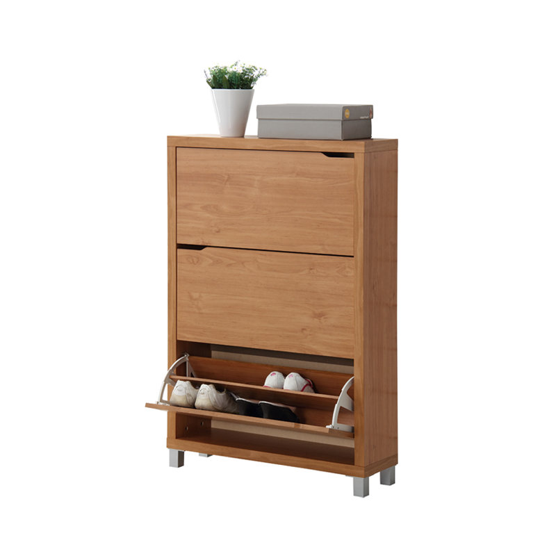 Armoire de rangement pour chaussures 18 paires Cade, Brun érable