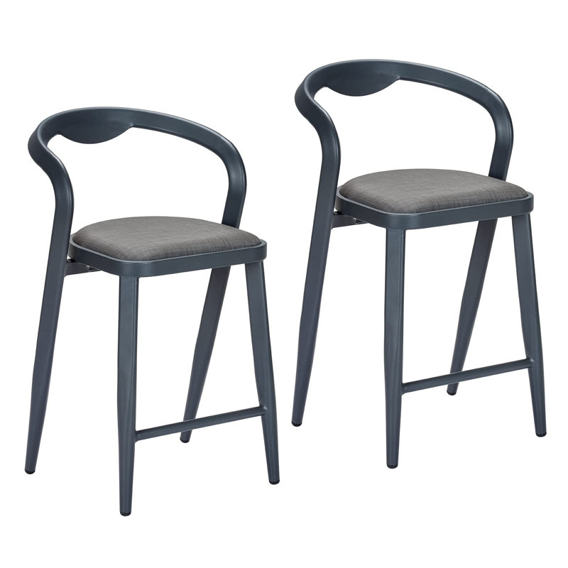 Konika Upholstered Counter Stool with Metal Frame