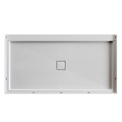 60 po x 32 po. Base de bac de douche à seuil simple en blanc