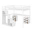 Lit mezzanine double avec deux tiroirs-1028209219