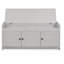 Banc de rangement avec 3 portes en forme de volet, banc à chaussures avec coussin amovible et rangement caché-767540046