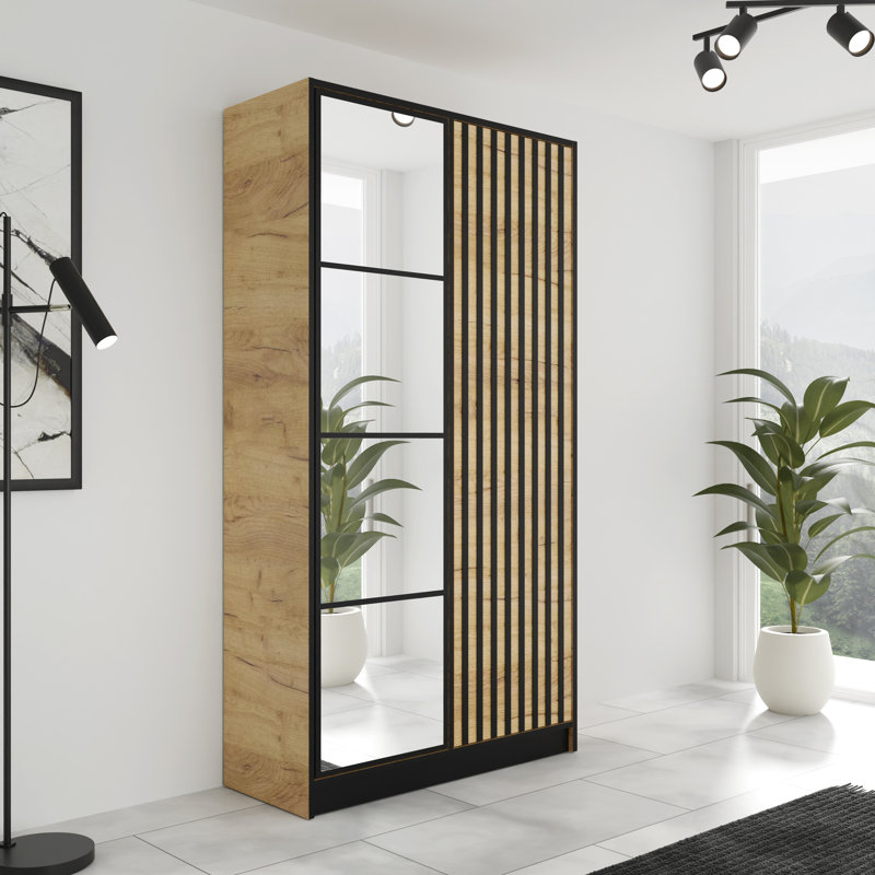 Rexhie 2 Door Wardrobe, Oak Craft Gold