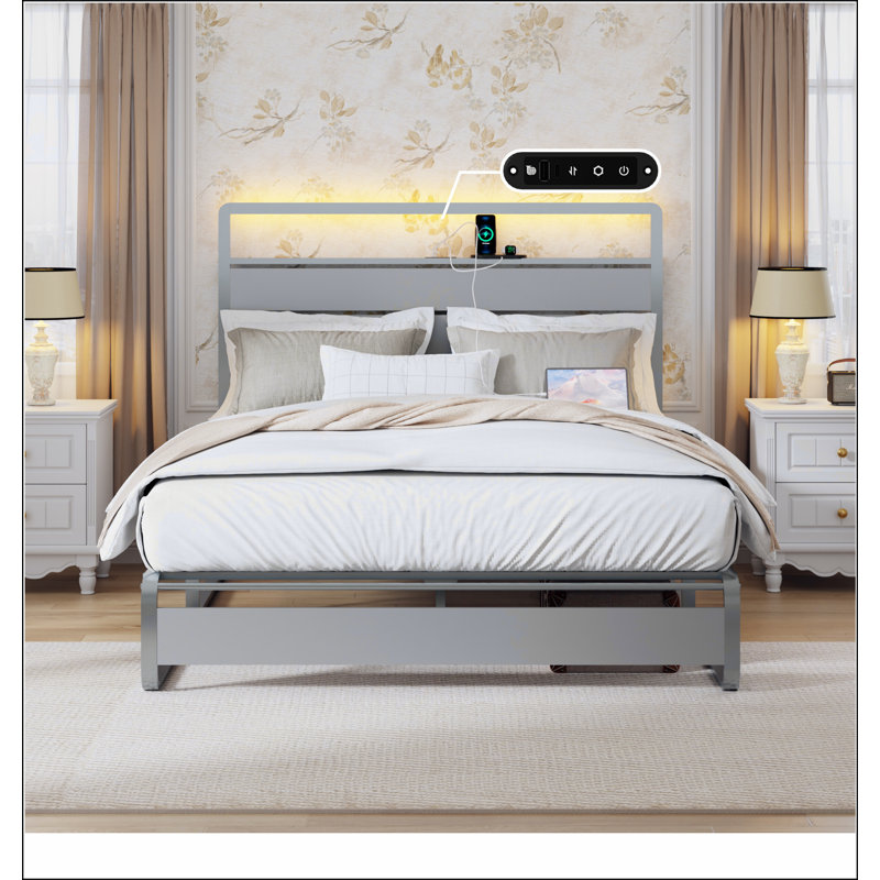 Lit argent antique