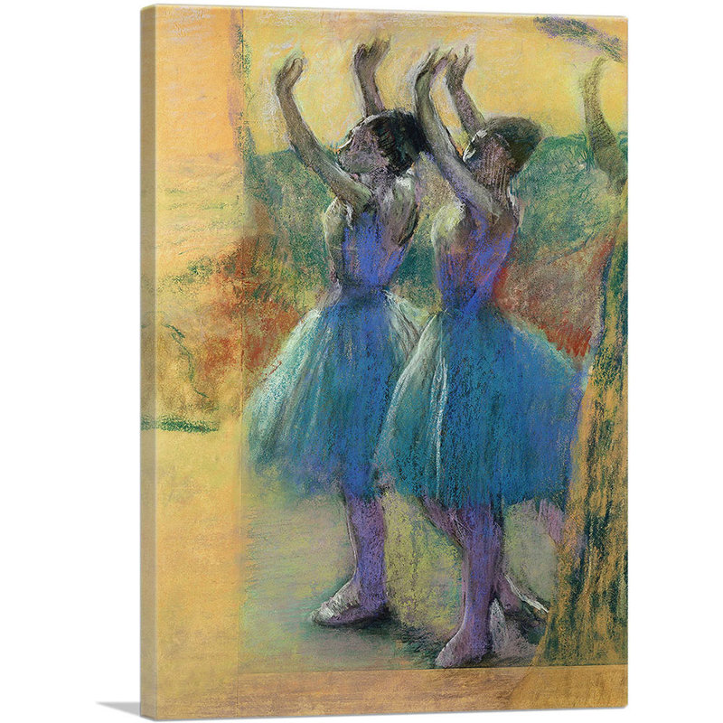 «The Blue Dancers» par Edgar Degas - peinture sur toile tendue, H 18 po x l 12 po x P 1,5 po