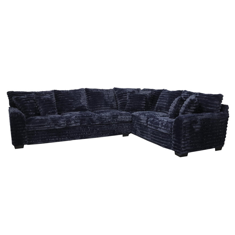 Canapé modulaire Gus, Mélange de polyester bleu