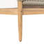 Canapé d'extérieur moderne 3 places en bois d'acacia Mariso