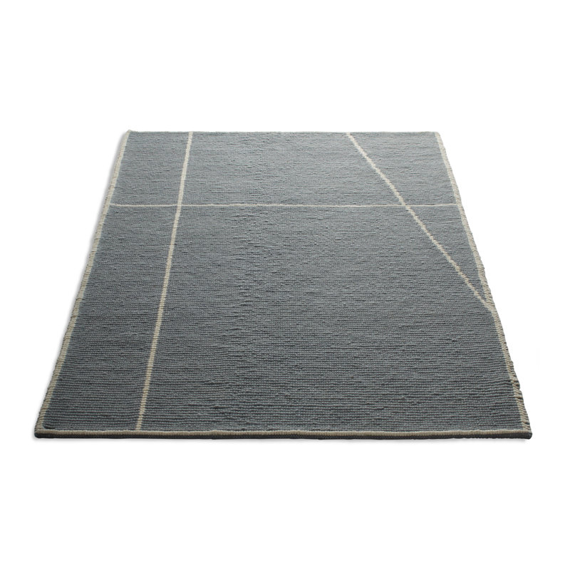 Collet Rug in Haze/Ivory, Rectangle 5' x 8', Gray/Ivory