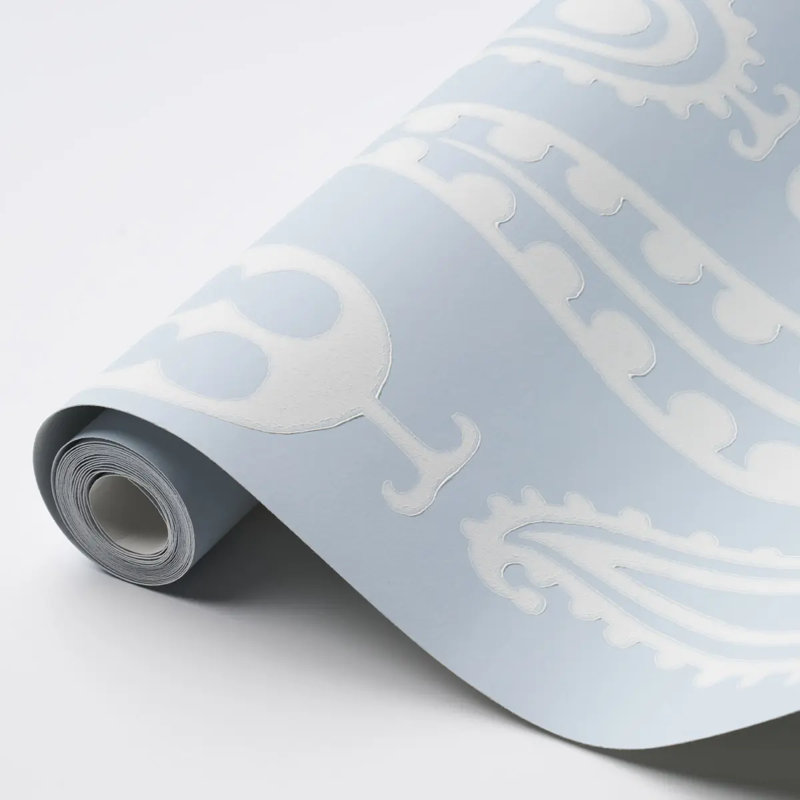 Papier peint Schumacher x Drusus Tabor Paisley Peas, Ciel