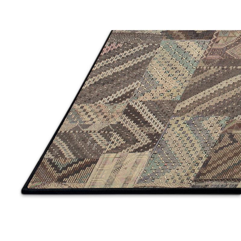 Tapis contemporain gris, Rectangle 7 pi x 9 pi