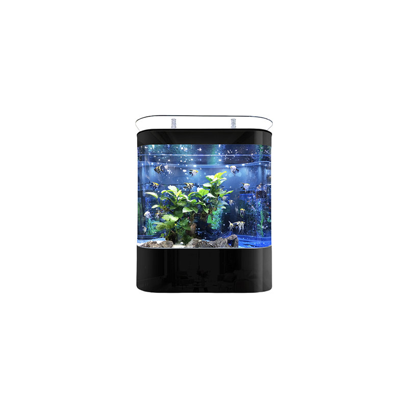 Aquarium noir semi-ovale écologique noir
