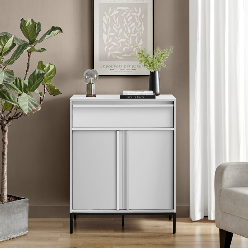 Skit White Small Storage Sideboard, White