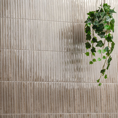 Ackland Marino 5 in. x 10 in. Glossy Porcelain Fluted Slat Wall Tile