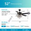 Elwer 52'' Ceiling Fan with Light Kit