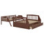Lit superposé simple au dessus d'un lit double avec tiroirs Jawara Kids-1875896444