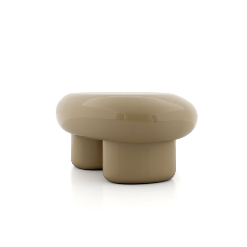 Jahmaal Curved Low Profile Coffee Table, Tan