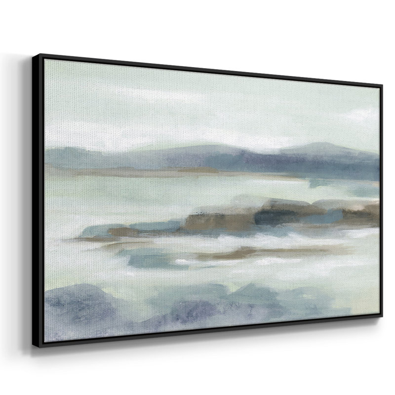 Soft Shores I, reproduction d'art sur toile, H 25 po x l 37 po x P 2 po, Noir