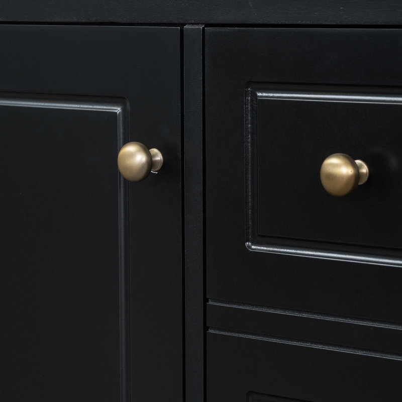 Meuble-lavabo simple 30 po avec plateau en céramique Daisy, Black
