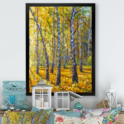 Chemin vers la forêt de bouleaux II - Peinture