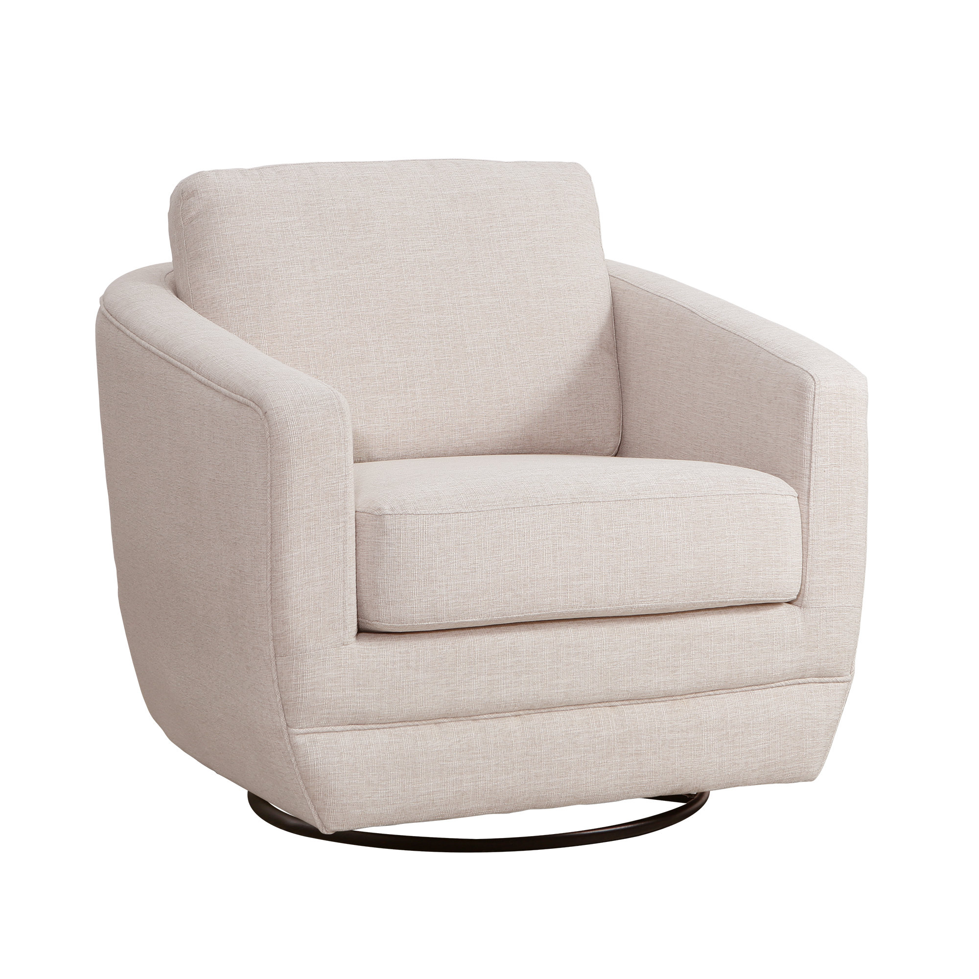 Gogh Swivel Glider, Beige Linen