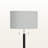 Patwin 60"H Floor Lamp, Nickel Metal & Grey Shade