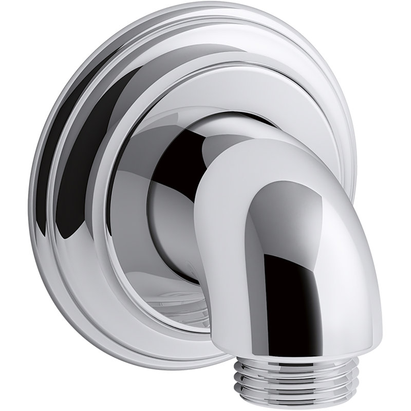 Coude d'alimentation mural avec clapet anti-retour Bancroft, Chrome poli