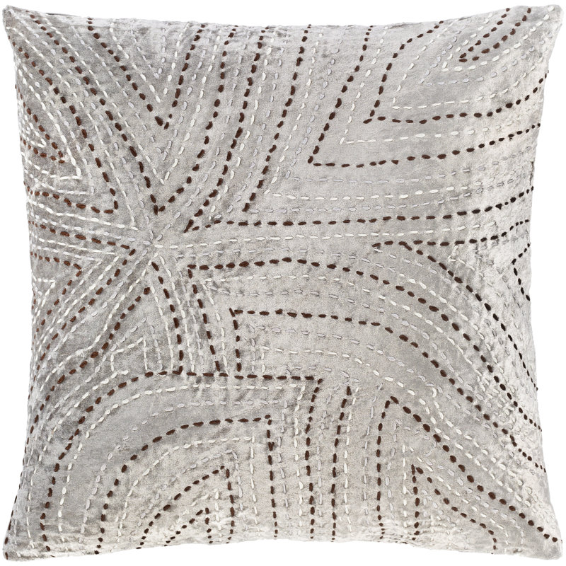 Ahniyla Cotton Abstract Throw Pillow Cover, 20"H x 20"W