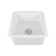 Square Fireclay 18" L x 18" W Undermount/Drop-In Kitchen Sink with Basket Strainer and Sink Grid