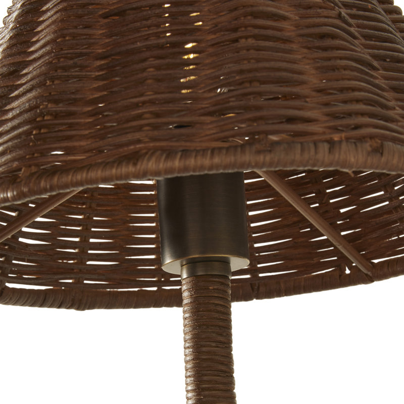 Delphine Wicker Sconce in Dark Brown