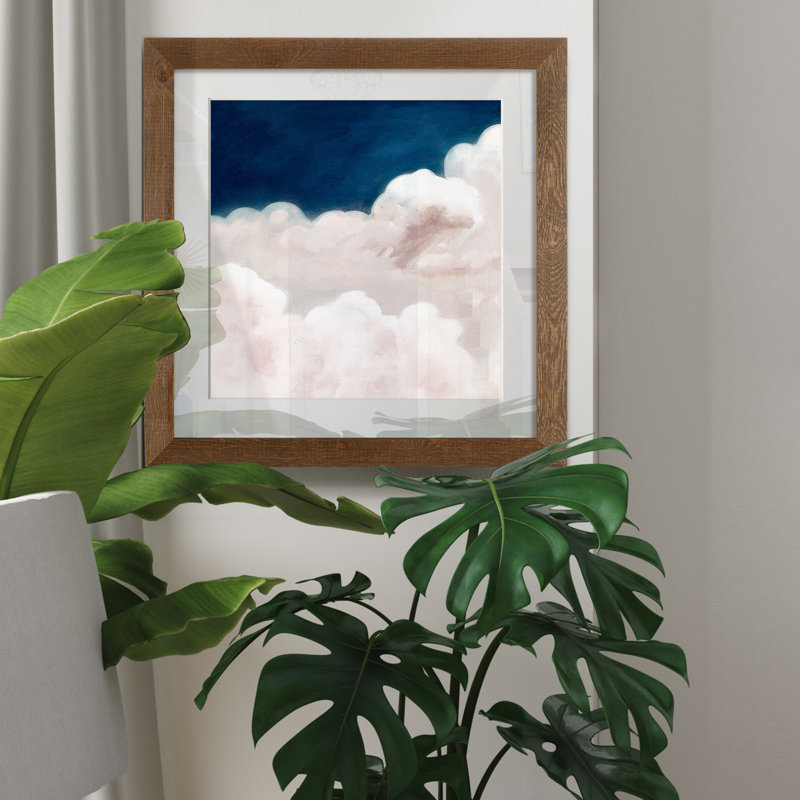 Nuit trouble, reproduction d’art encadrée, Blanc, H 31,5 po x l 31,5 po x P 1,5 po, Papier avec cadre érable