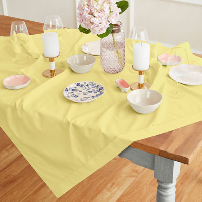 Cotton Linen Hemstitch - 100% Pure Table Throw