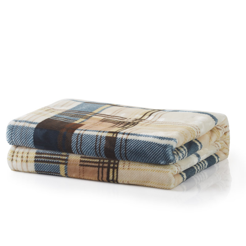 Couverture en flanelle de cabine winter, L 90 po x l 90 po