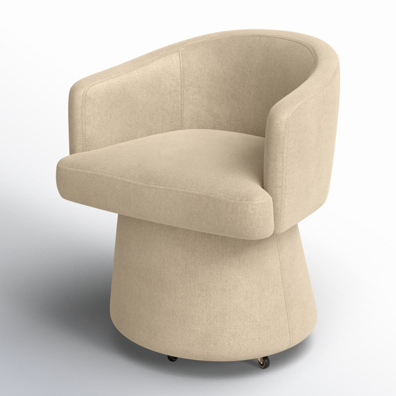 Chaise de bureau en tissu recyclé Chadbourn, Beige