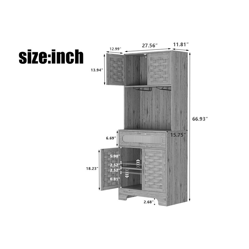 Carolanne 66.93'' Kitchen Pantry