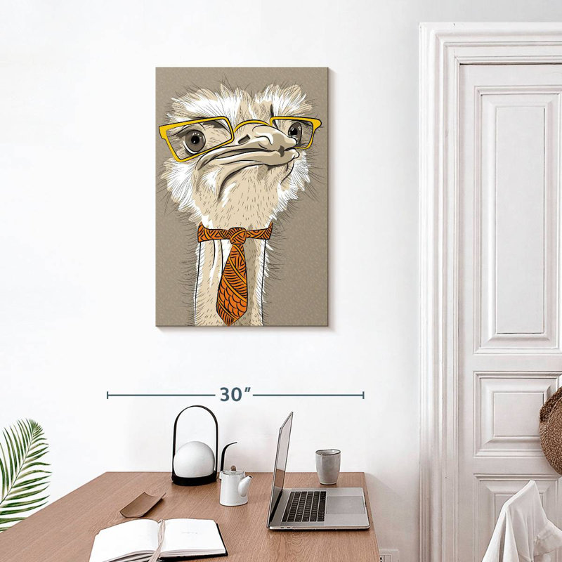 Brampt Nerdy Ostrich, 30" H x 20" W
